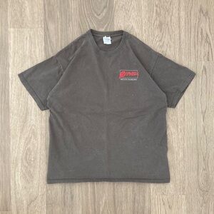 Rebel Charcoal Gray Tee with Red Accent